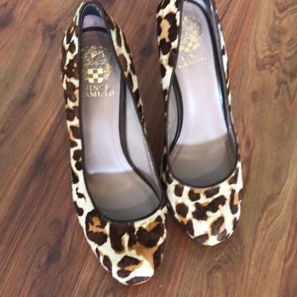 Vince Camuto Leopard hair Platform high heel pumps 8.5 - Picture 2 of 6